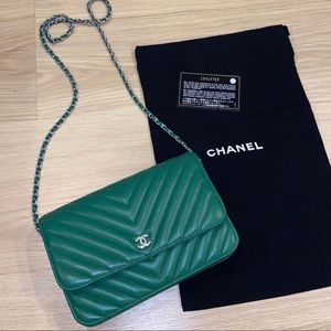 Chanel Green Woc Bag